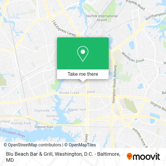 Blu Beach Bar & Grill map