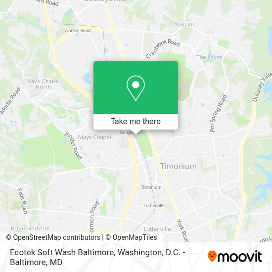 Ecotek Soft Wash Baltimore map
