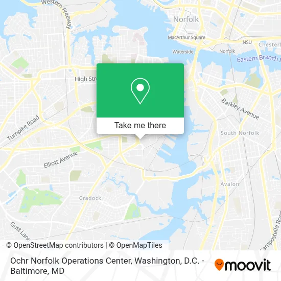 Ochr Norfolk Operations Center map