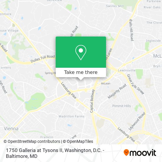 1750 Galleria at Tysons II map
