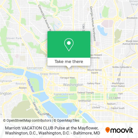 Marriott VACATION CLUB Pulse at the Mayflower, Washington, D.C. map