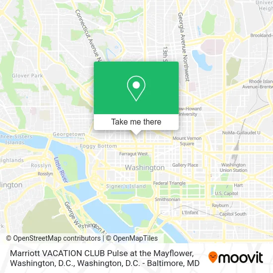 Marriott VACATION CLUB Pulse at the Mayflower, Washington, D.C. map