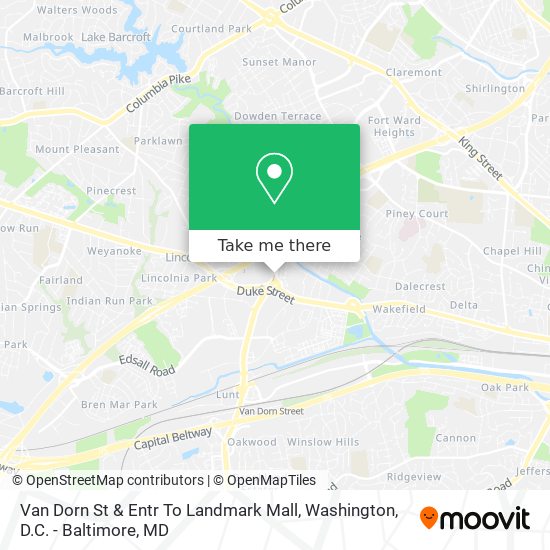 Van Dorn St & Entr To Landmark Mall map
