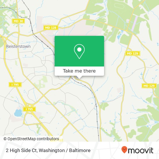 Mapa de 2 High Side Ct, Owings Mills, MD 21117