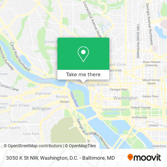 Mapa de 3050 K St NW