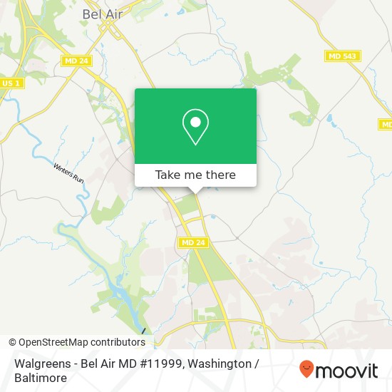 Walgreens - Bel Air MD #11999 map