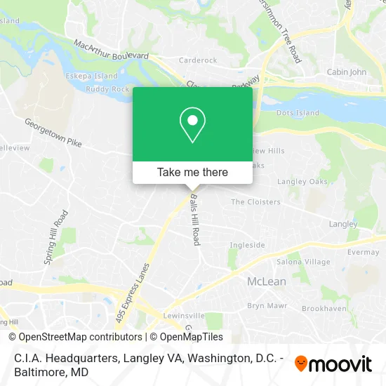 Mapa de C.I.A. Headquarters, Langley VA