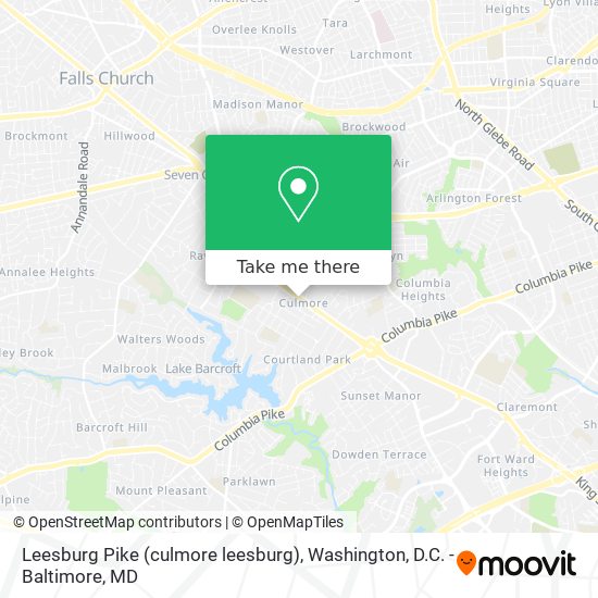 Mapa de Leesburg Pike (culmore leesburg)