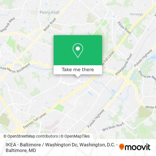 IKEA - Baltimore / Washington Dc map