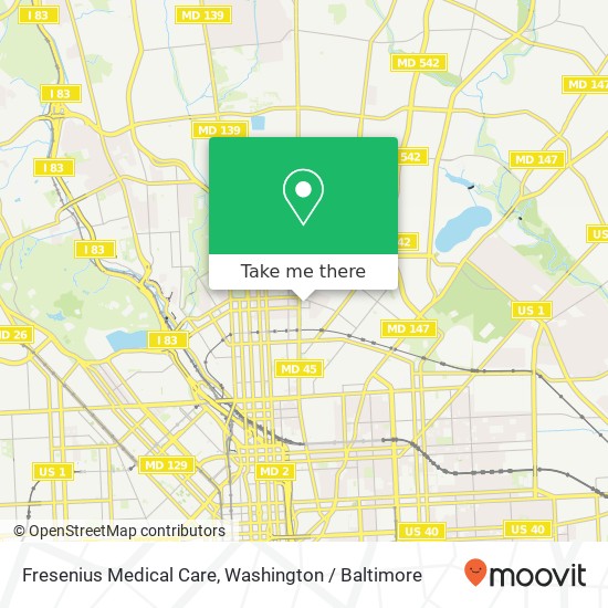 Fresenius Medical Care, 2801 Greenmount Ave map