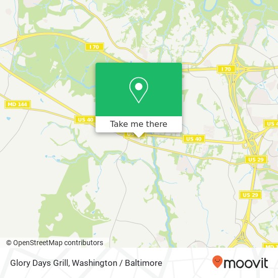 Mapa de Glory Days Grill, 10035 Baltimore National Pike