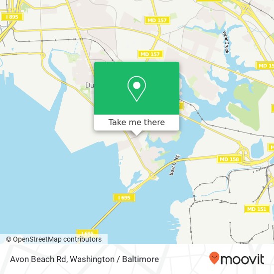 Mapa de Avon Beach Rd, Dundalk, MD 21222
