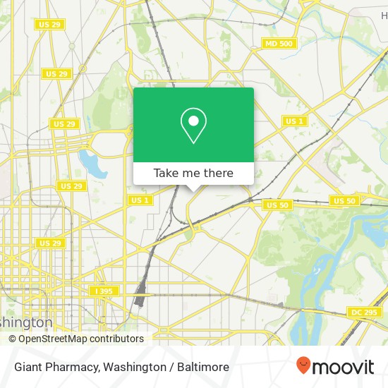 Mapa de Giant Pharmacy, 1050 Brentwood Rd NE