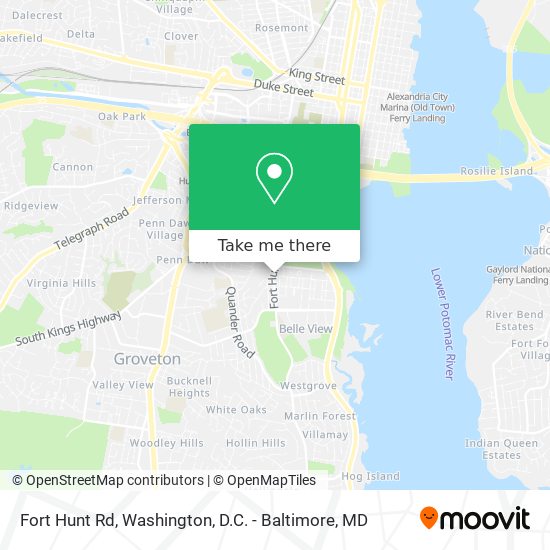Fort Hunt Rd map