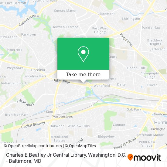 Mapa de Charles E Beatley Jr Central Library