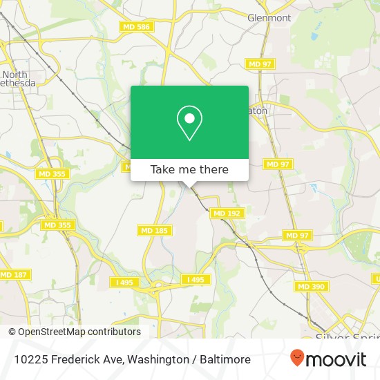 10225 Frederick Ave, Kensington, MD 20895 map