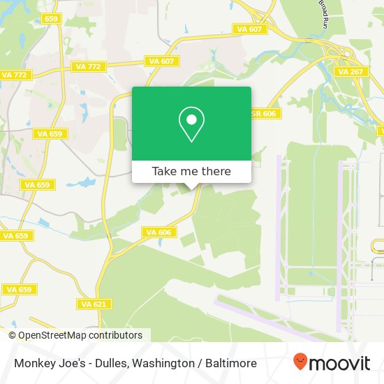 Mapa de Monkey Joe's - Dulles, 23521 Overland Dr