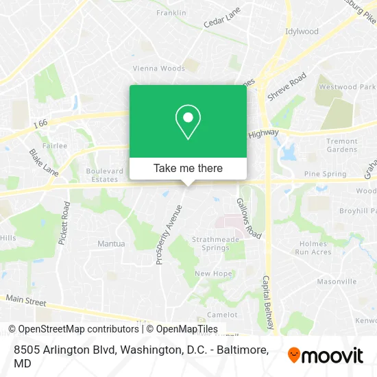 8505 Arlington Blvd map