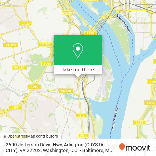 2600 Jefferson Davis Hwy, Arlington (CRYSTAL CITY), VA 22202 map