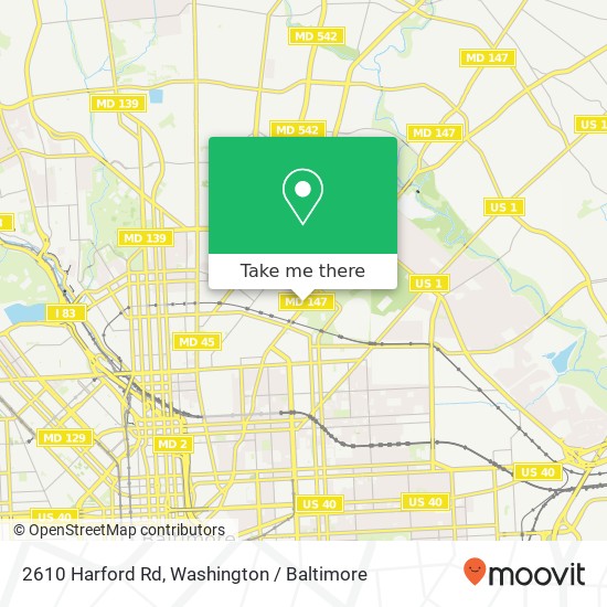 2610 Harford Rd, Baltimore, MD 21218 map