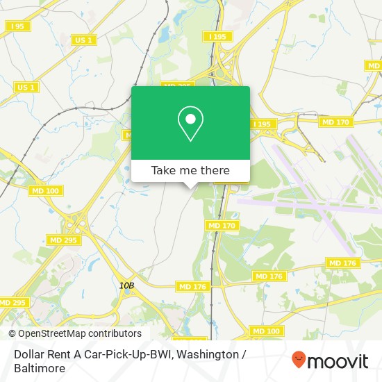 Mapa de Dollar Rent A Car-Pick-Up-BWI, 7410 New Ridge Rd