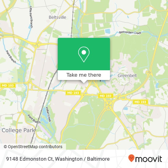 9148 Edmonston Ct, Greenbelt, MD 20770 map