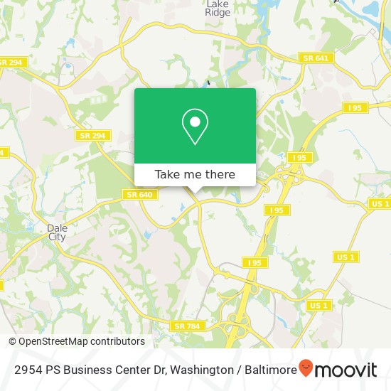 Mapa de 2954 PS Business Center Dr, Woodbridge, VA 22192