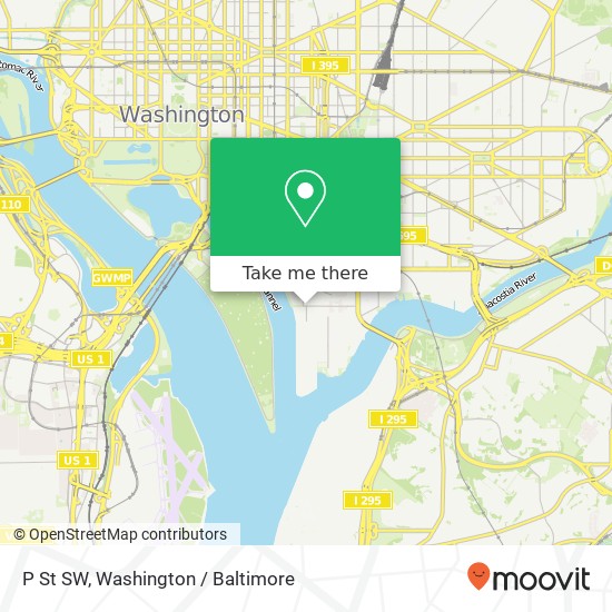 P St SW, Washington, DC 20319 map