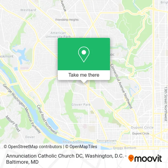 Mapa de Annunciation Catholic Church DC