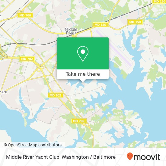 Mapa de Middle River Yacht Club, 200 Nanticoke Rd