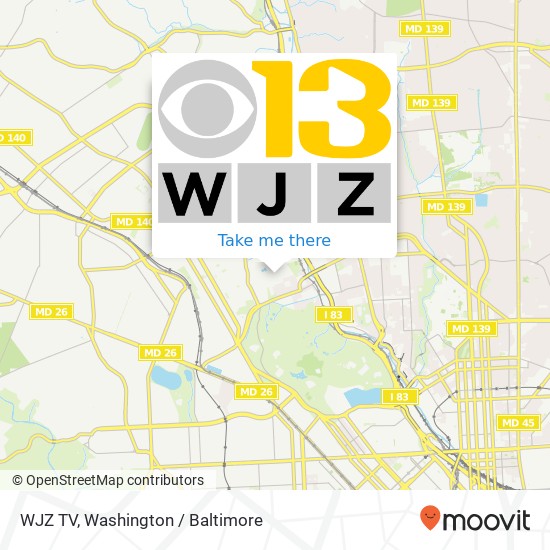 Mapa de WJZ TV