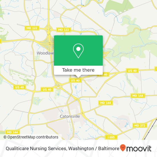 Mapa de Qualiticare Nursing Services, 5602 Baltimore National Pike