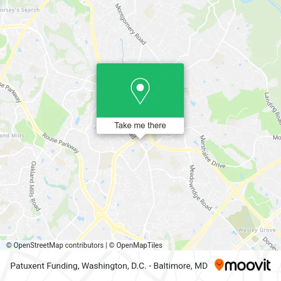 Patuxent Funding map