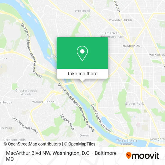 MacArthur Blvd NW map