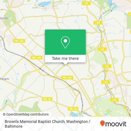 Brown's Memorial Baptist Church, 3215 W Belvedere Ave map