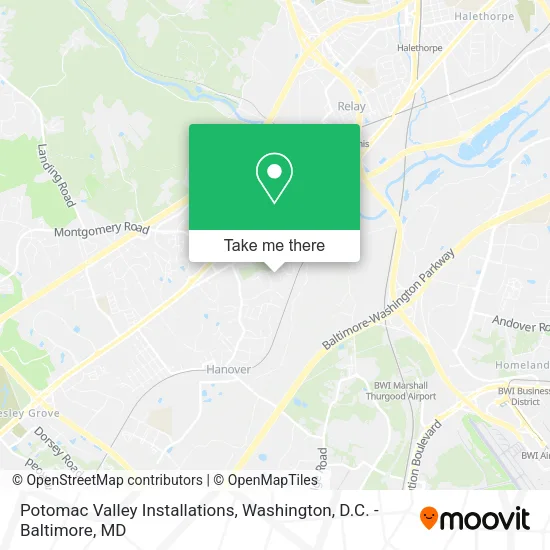 Mapa de Potomac Valley Installations