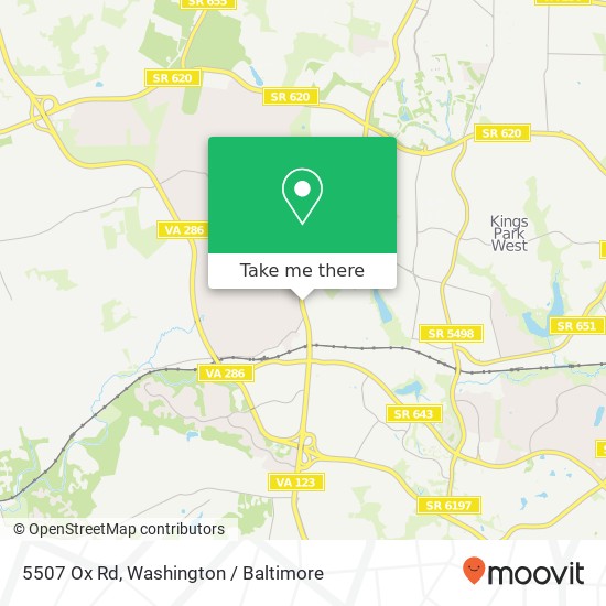 Mapa de 5507 Ox Rd, Fairfax Station (FAIRFAX STATION), VA 22039