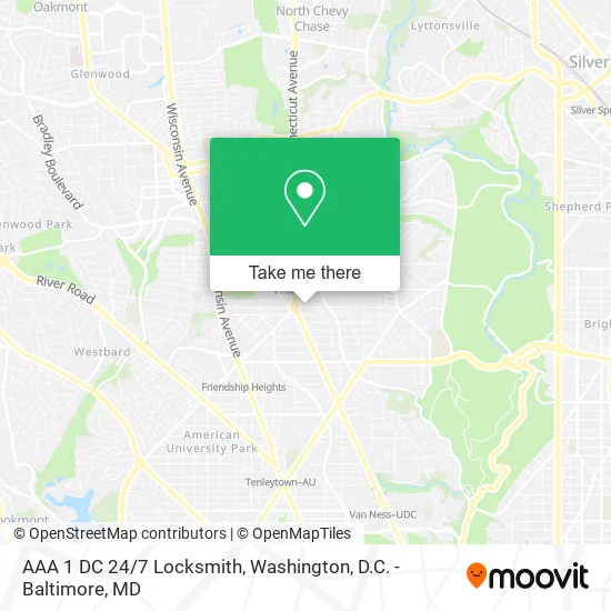 AAA 1 DC 24/7 Locksmith map