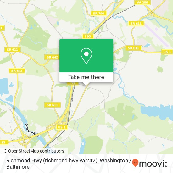 Mapa de Richmond Hwy (richmond hwy va 242), Lorton, VA 22079