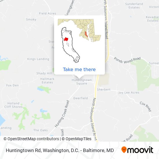 Huntingtown Rd map
