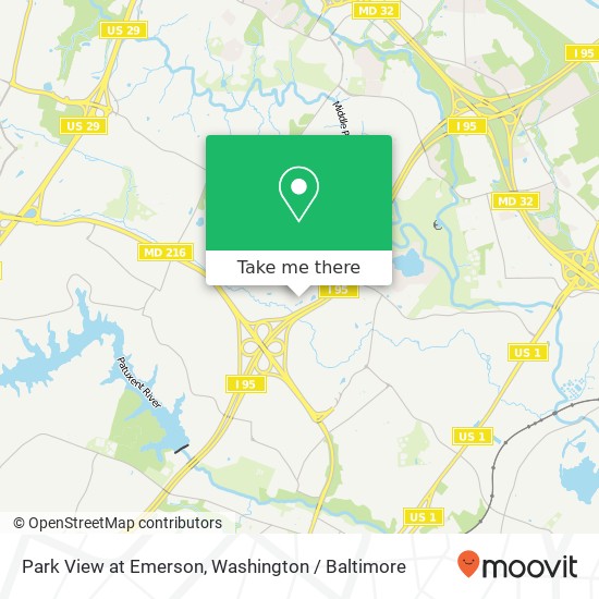 Mapa de Park View at Emerson, 9895 Palace Hall Dr