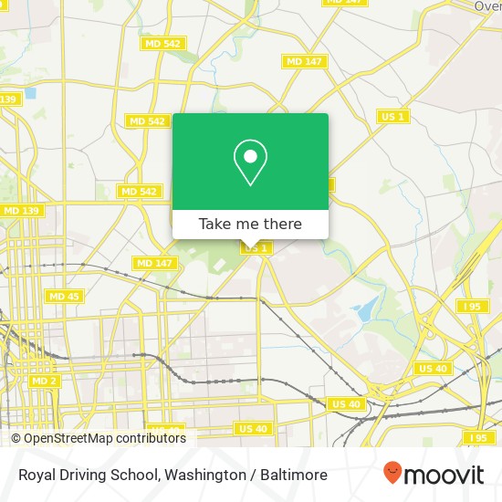 Mapa de Royal Driving School, 3224 Belair Rd