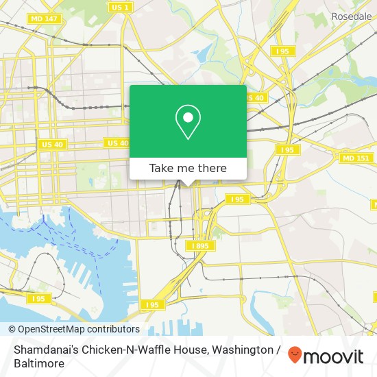 Shamdanai's Chicken-N-Waffle House, 4701 Eastern Ave map