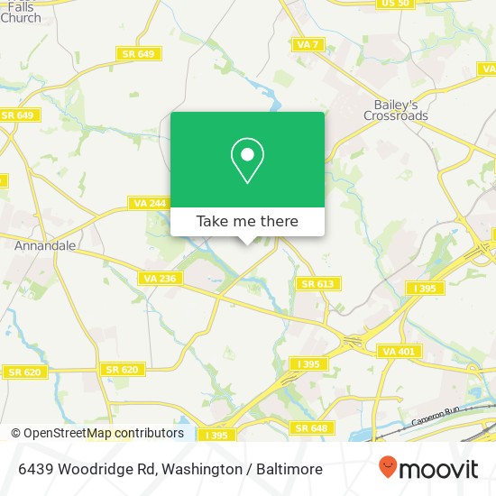 Mapa de 6439 Woodridge Rd, Alexandria (LINCOLNIA), VA 22312