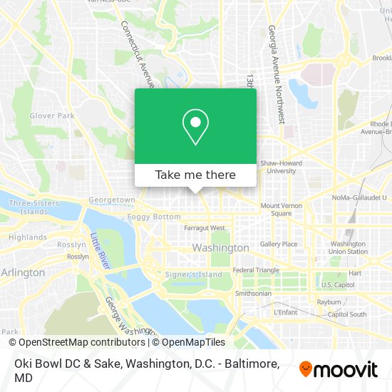 Mapa de Oki Bowl DC & Sake