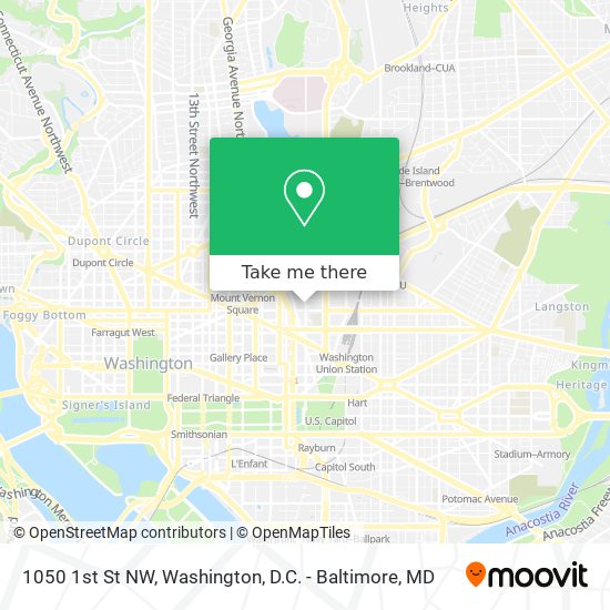 Mapa de 1050 1st St NW