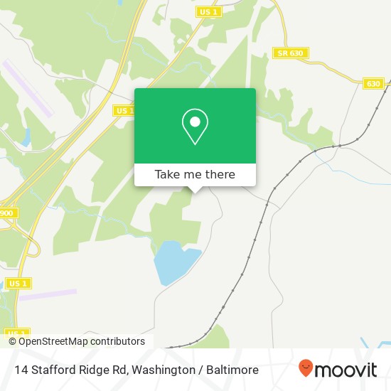 Mapa de 14 Stafford Ridge Rd, Stafford, VA 22554