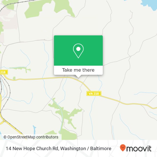 Mapa de 14 New Hope Church Rd, Fredericksburg, VA 22405