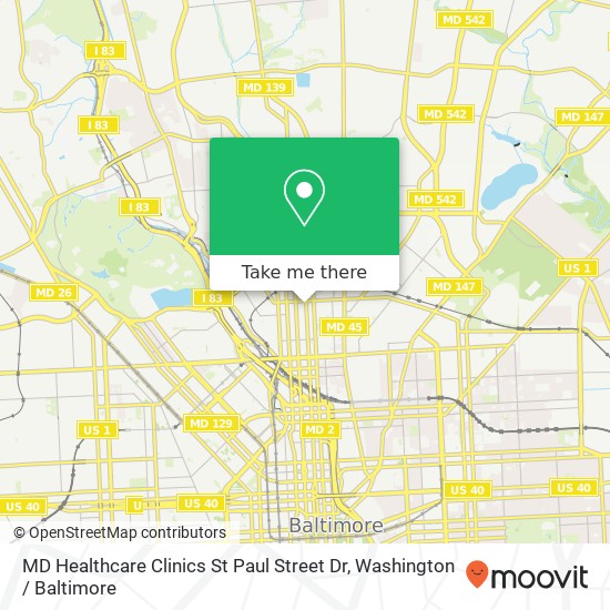 MD Healthcare Clinics St Paul Street Dr, 2438 Saint Paul St map