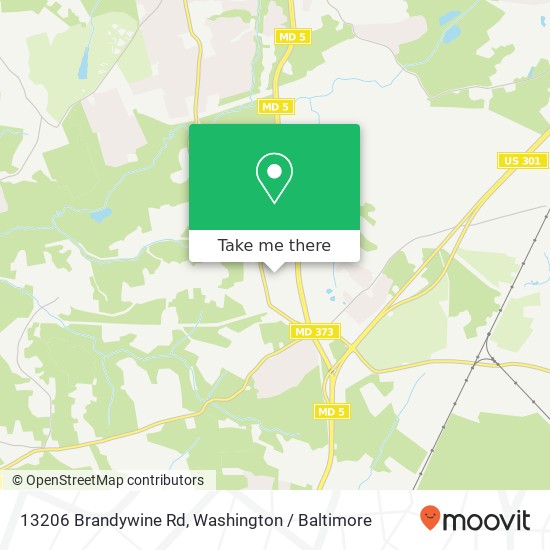 Mapa de 13206 Brandywine Rd, Brandywine, <B>MD< / B> 20613